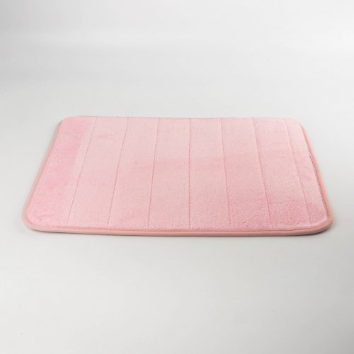 Alfombra baño 40 x 60 cm tablones rosa