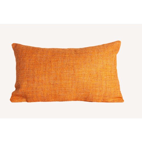 Funda almoha 30 x 50 cm tela tramada naranja